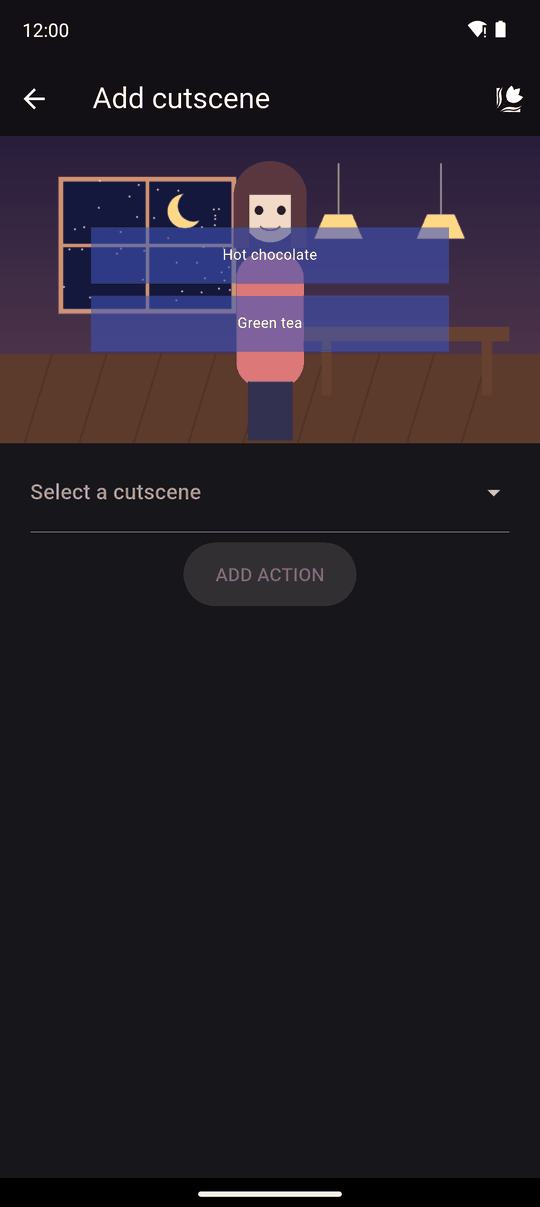 The Cutscene action form